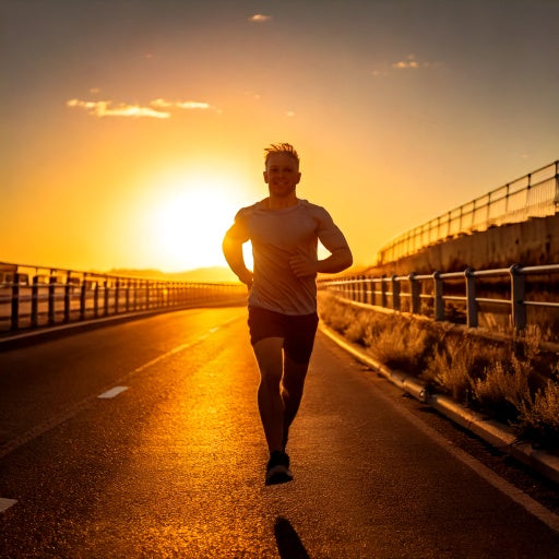 Firefly Una persona motivada, con ropa deportiva corriendo con un sunset de fondo 69334.jpg